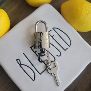 Louis Vuitton Silver Toned Lock and Key